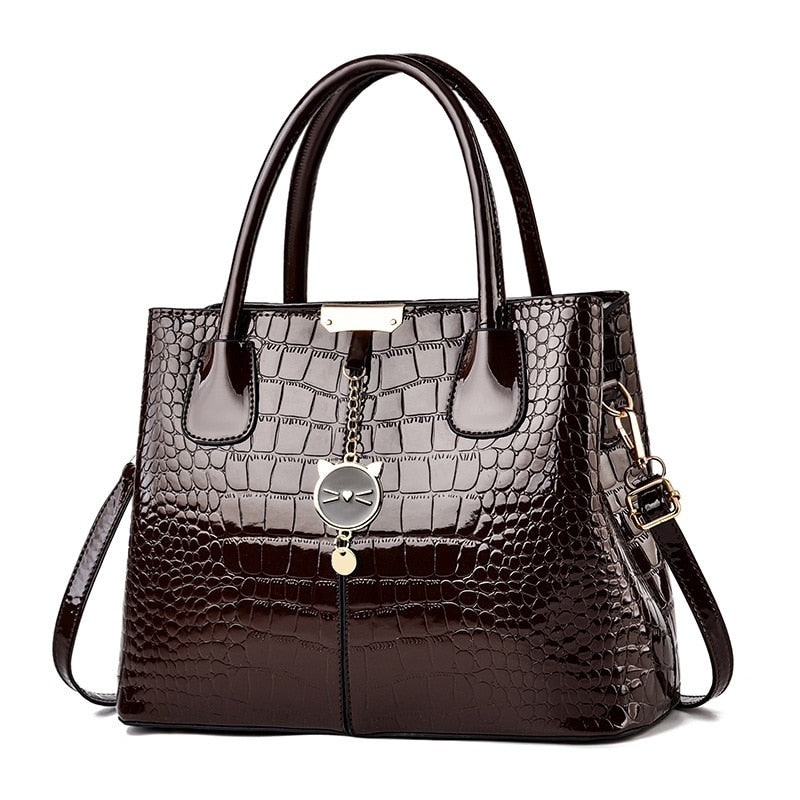 Bolso de Hombro de Piel Blanda Mujer Gran Capacidad Estilo Lujo