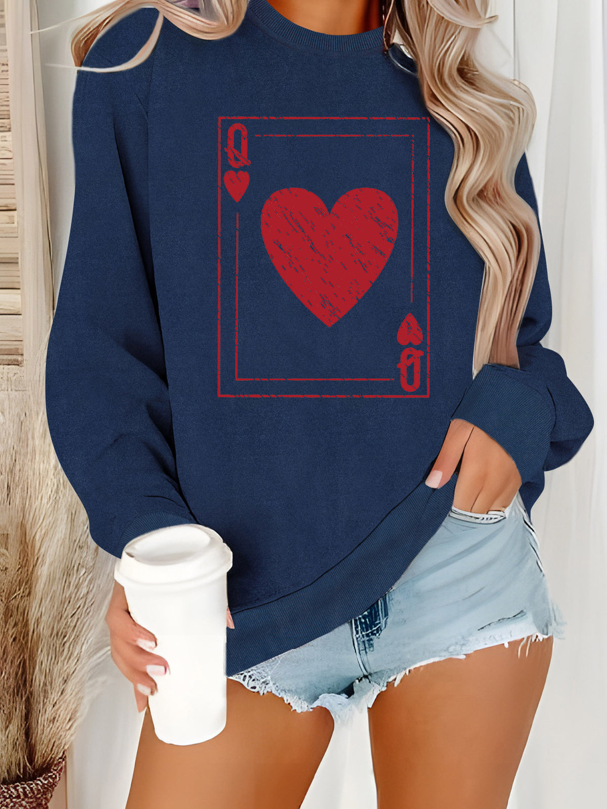 Sudadera holgada de terciopelo