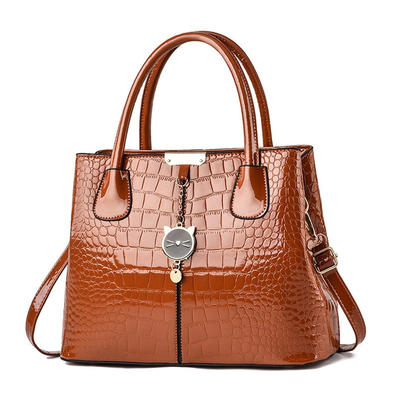 Bolso de Hombro de Piel Blanda Mujer Gran Capacidad Estilo Lujo