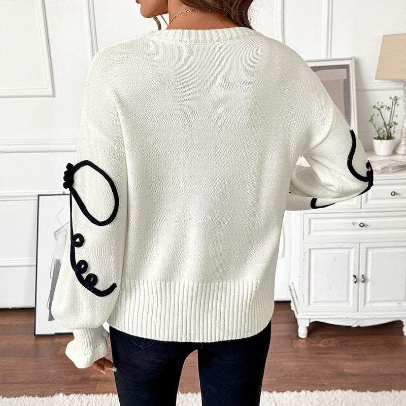 Jersey Pullover Holgado con Tejido Jacquard Texturizado