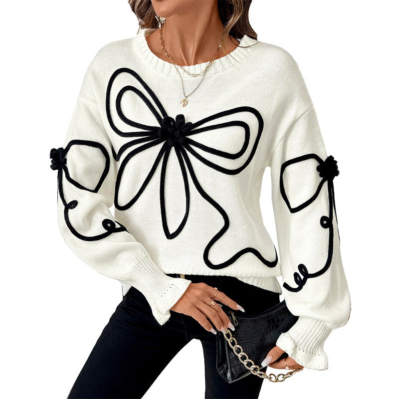 Jersey Pullover Holgado con Tejido Jacquard Texturizado