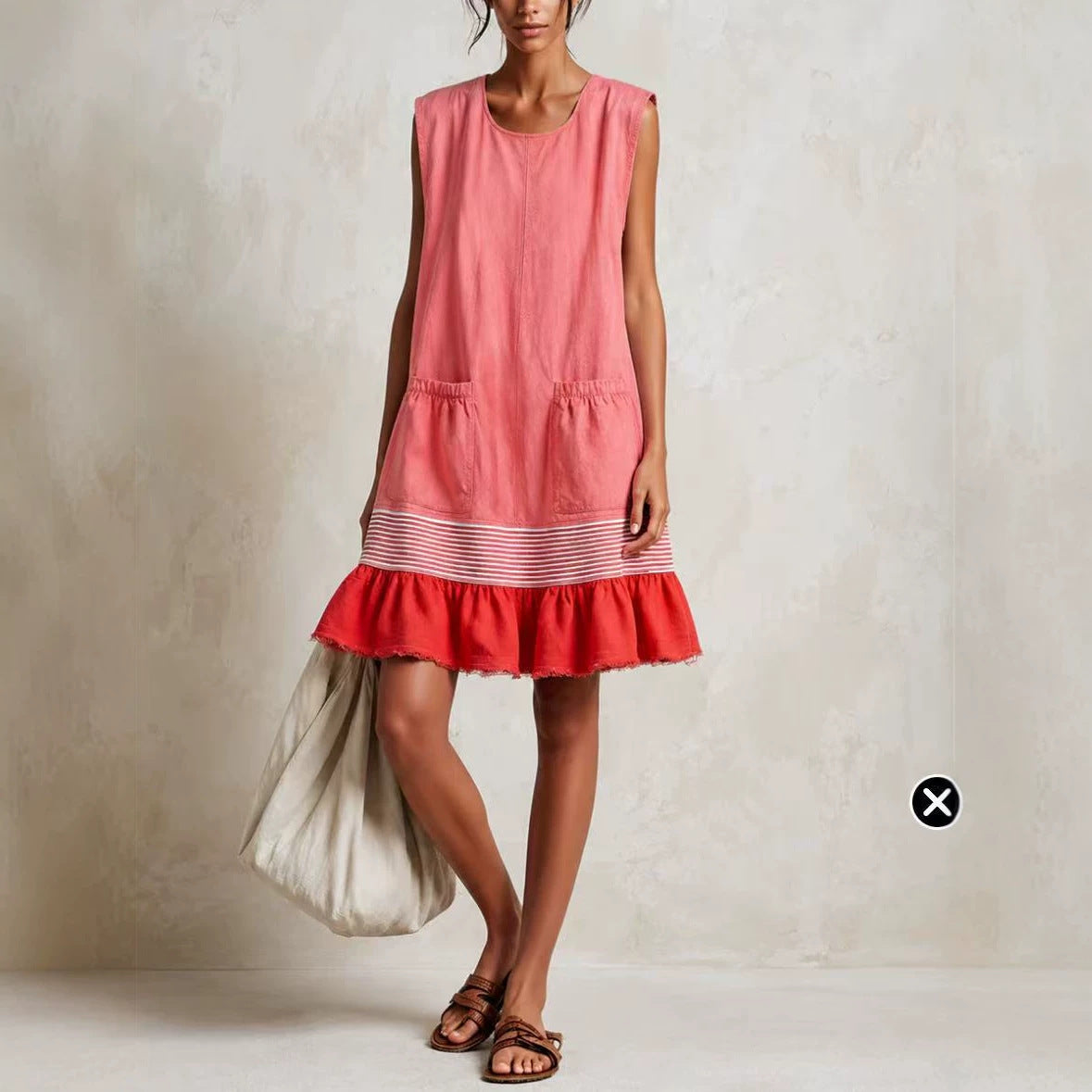 Vestido Largo Ajustado con Volantes y Escote en U Estilo Vacaciones