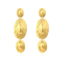 Pendientes Largos Vintage Ovalados en Dorado