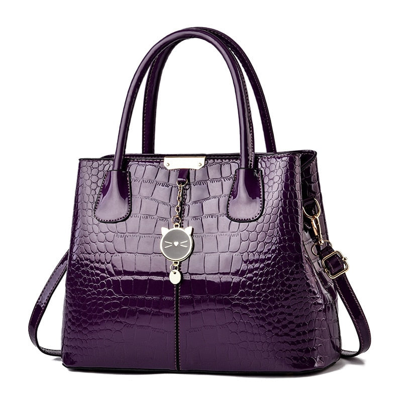 Bolso de Hombro de Piel Blanda Mujer Gran Capacidad Estilo Lujo