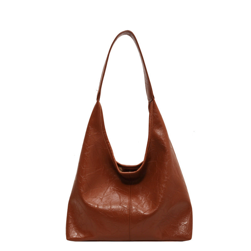 Bolso de hombro grande rojo vino de estilo vintage