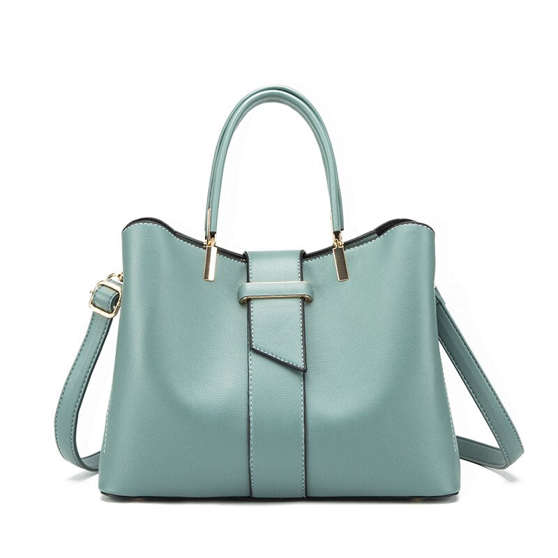 Bolso Messenger de Piel PU Color Sólido Estilo Retro Mujer
