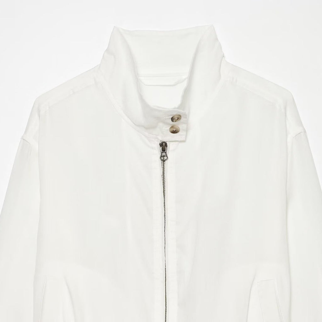 Chaqueta con Botonadura, Cuello, Bolsillos y Elástico