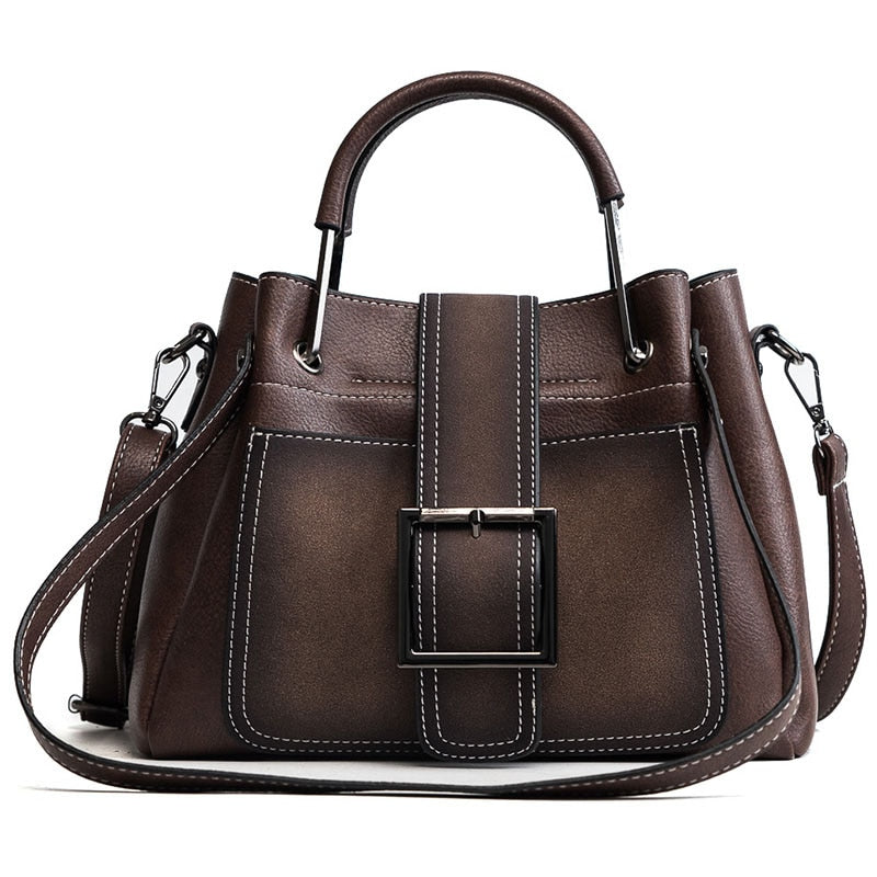 Bolso Tote Grande de Cuero — Bolso de Hombro y Bandolera para Mujer