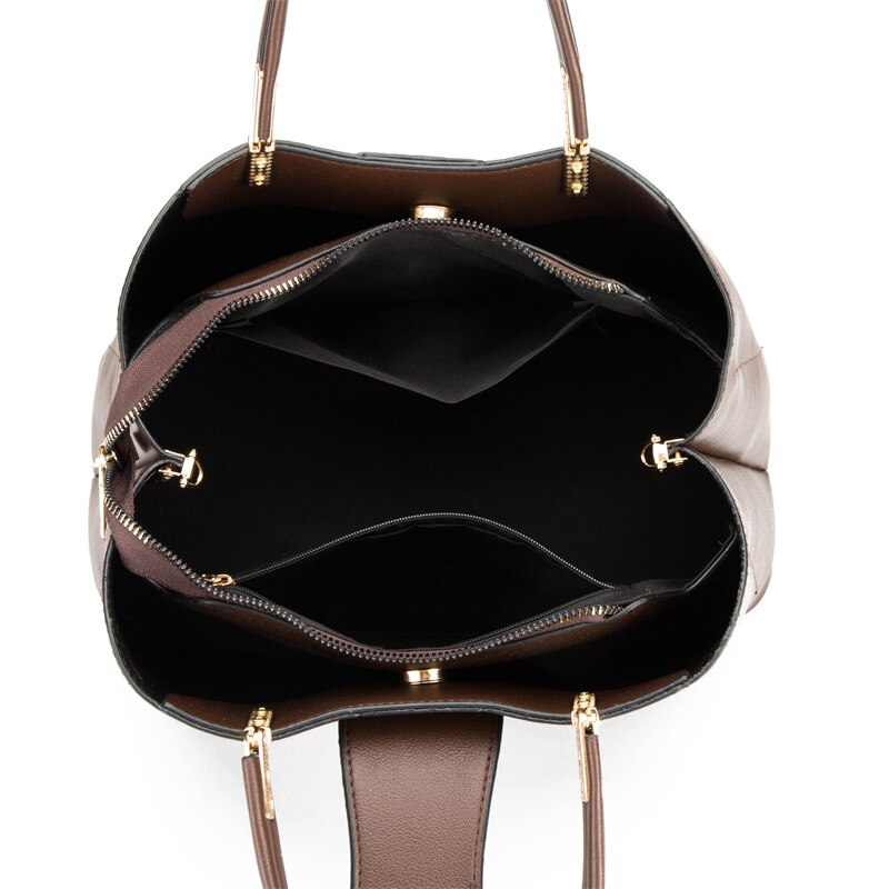 Bolso Messenger de Piel PU Color Sólido Estilo Retro Mujer