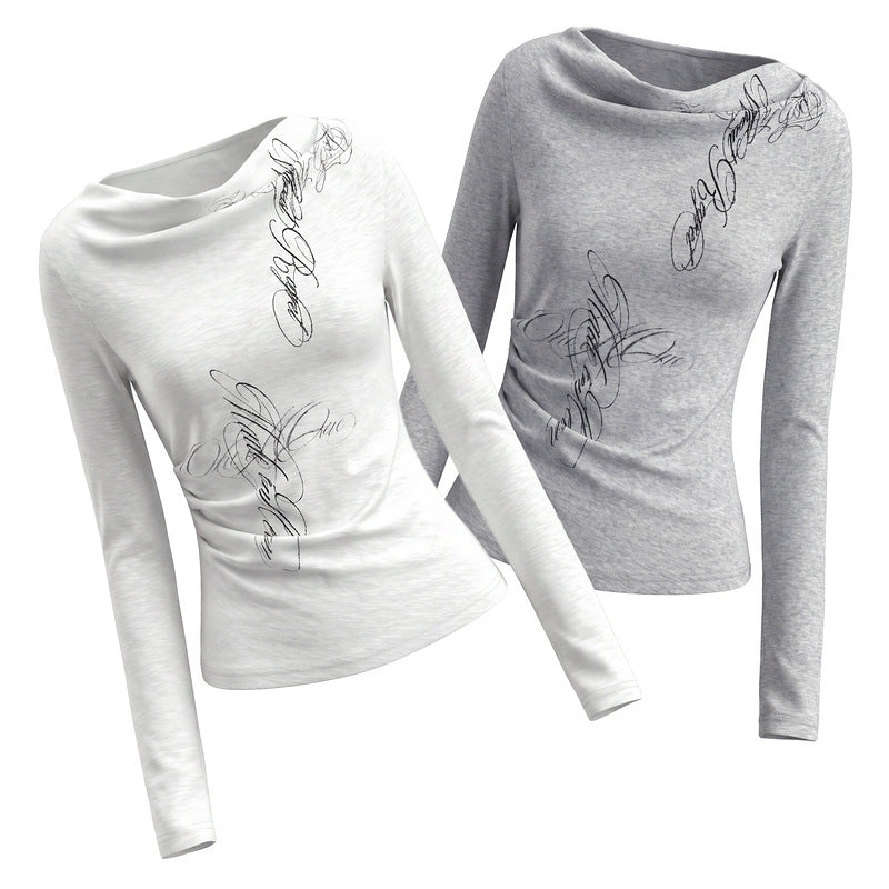 Camisa de Manga Larga con Pinzas Laterales y Corte Slim para Mujer