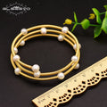 Pulsera de perlas de agua dulce ajustable