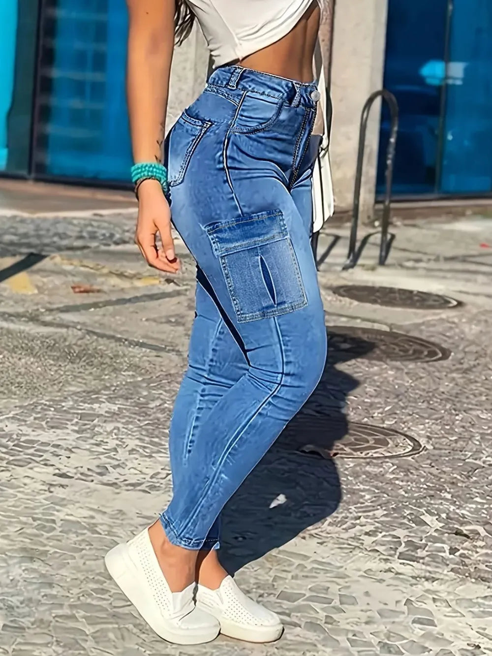 Vaqueros Skinny con Bolsillos