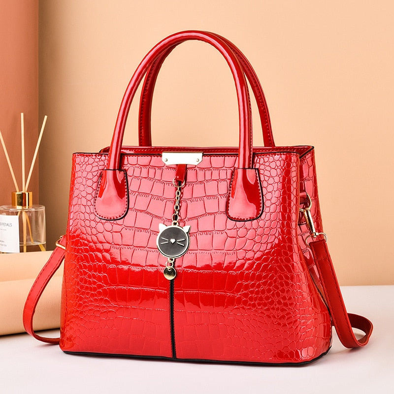Bolso de Hombro de Piel Blanda Mujer Gran Capacidad Estilo Lujo