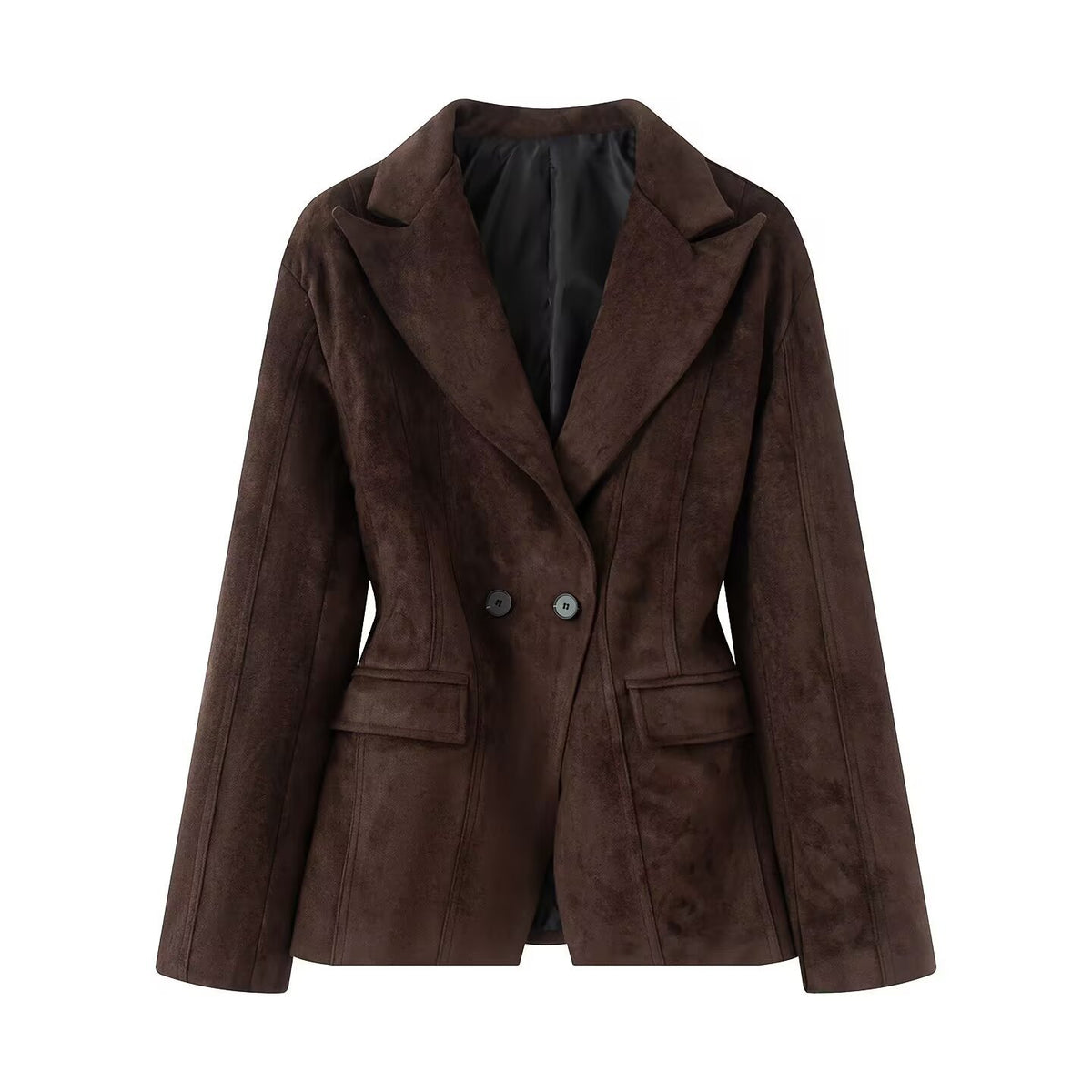 Chaqueta de Manga Larga con Cuello de Solapa