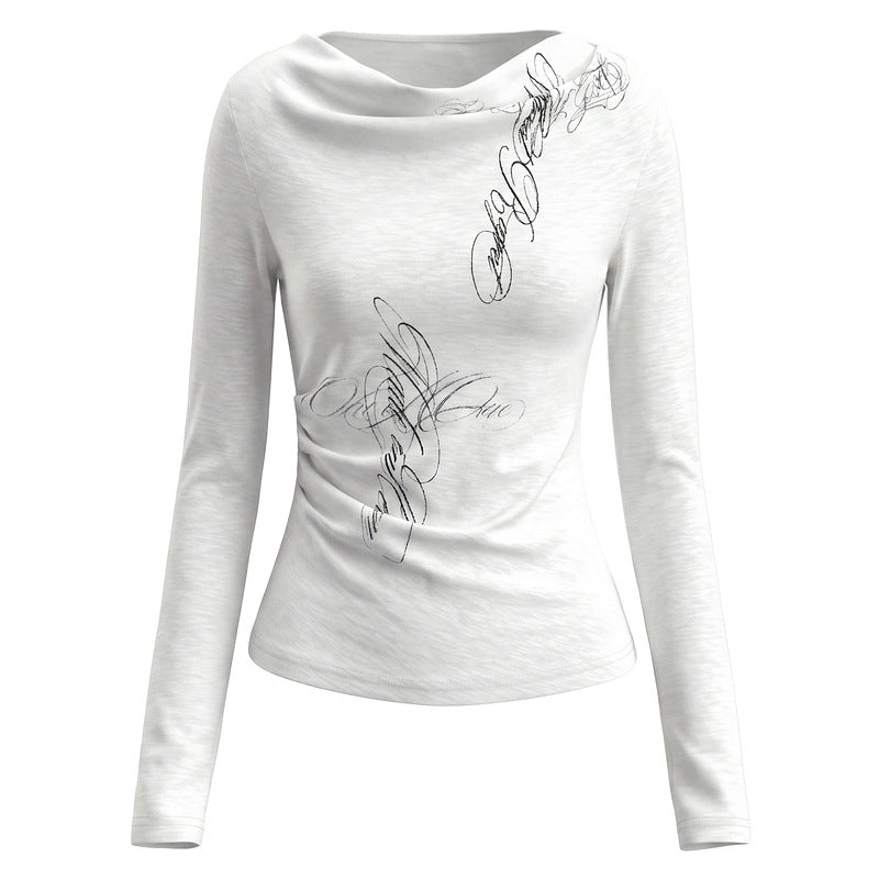 Camisa de Manga Larga con Pinzas Laterales y Corte Slim para Mujer