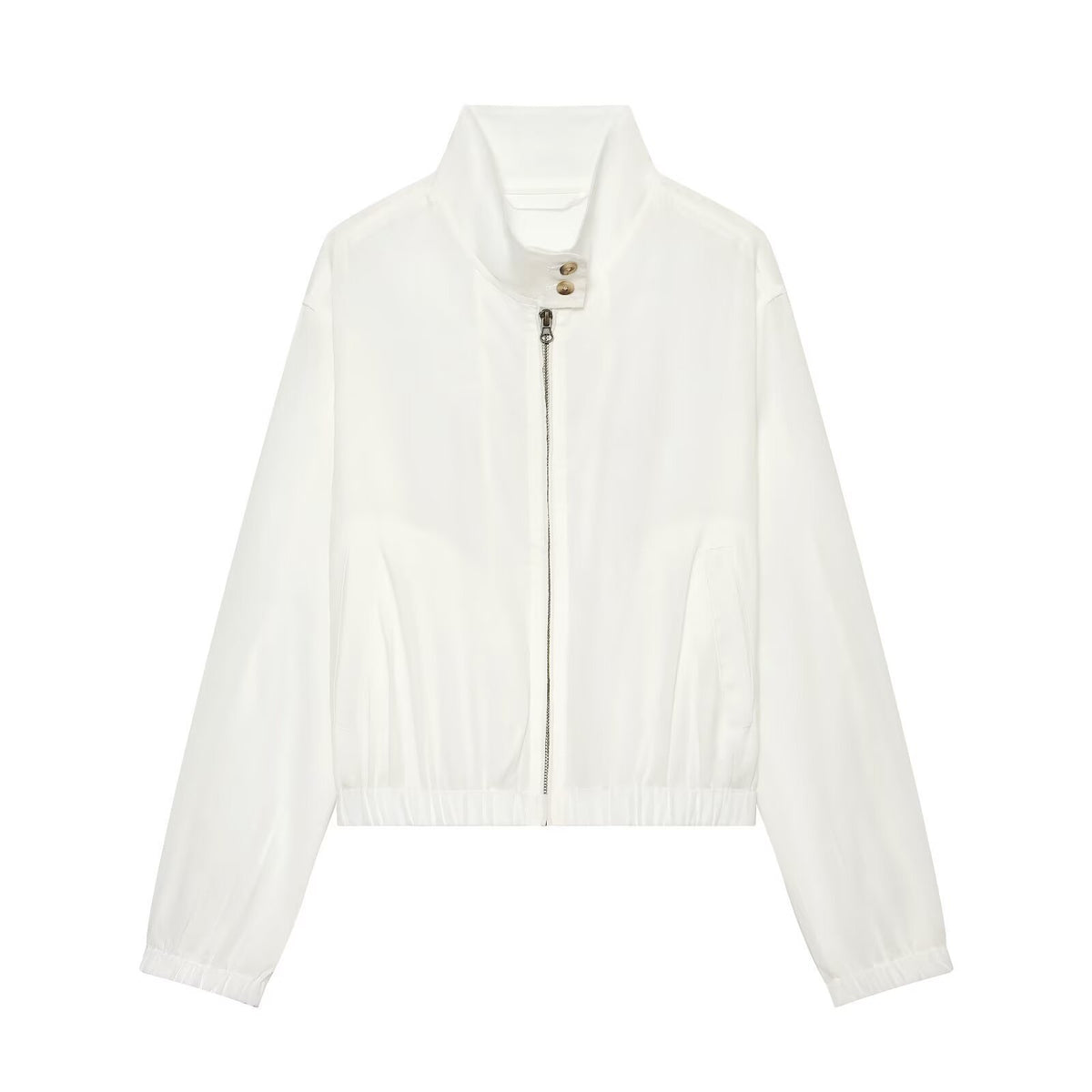 Chaqueta con Botonadura, Cuello, Bolsillos y Elástico