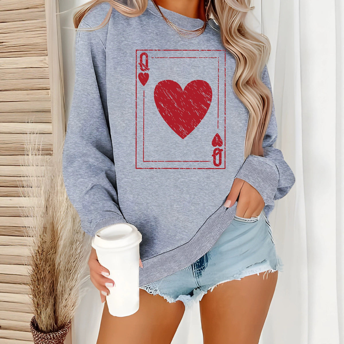 Sudadera holgada de terciopelo