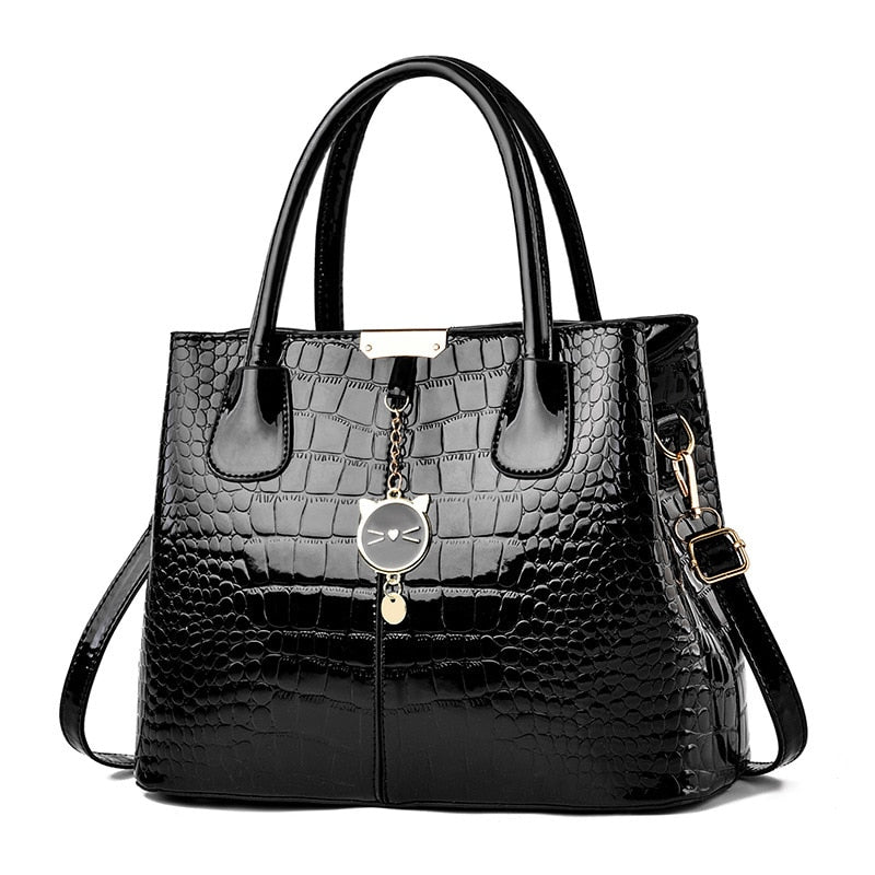 Bolso de Hombro de Piel Blanda Mujer Gran Capacidad Estilo Lujo