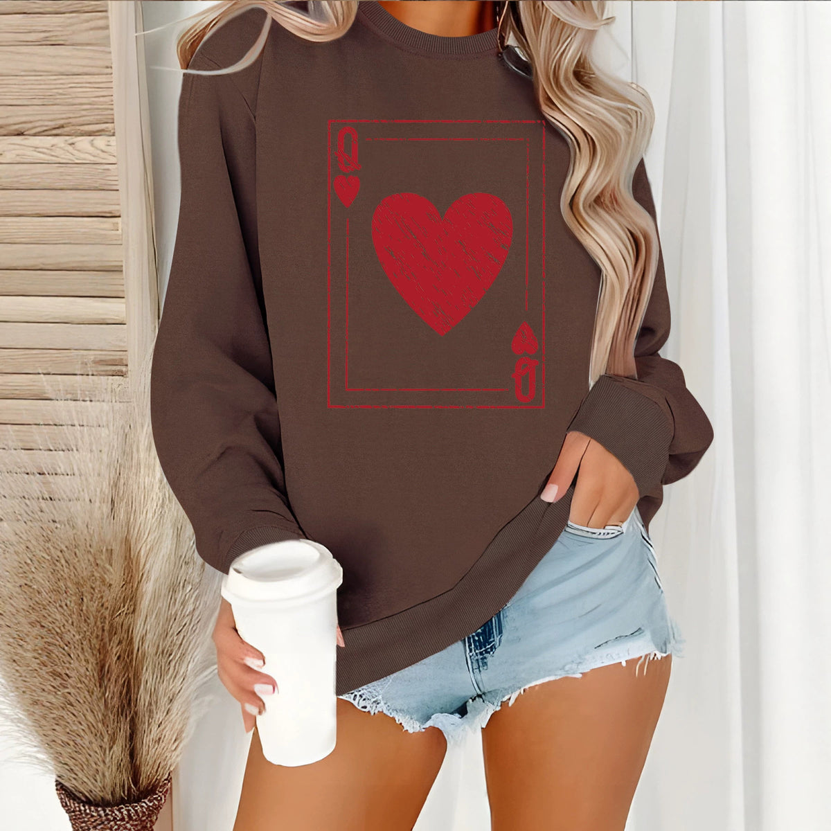 Sudadera holgada de terciopelo