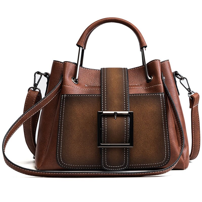 Bolso Tote Grande de Cuero — Bolso de Hombro y Bandolera para Mujer