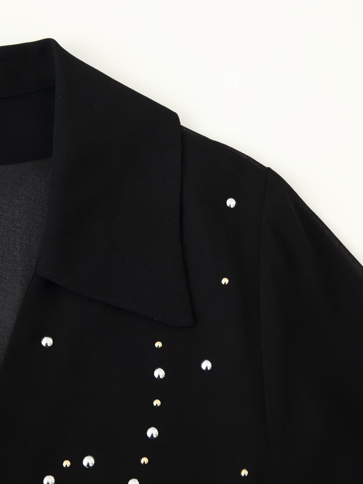 POLO collar tied long sleeved shirt