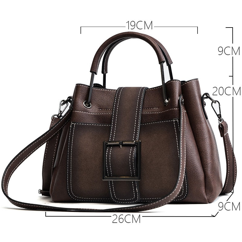 Bolso Tote Grande de Cuero — Bolso de Hombro y Bandolera para Mujer