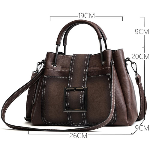 Bolso Tote Grande de Cuero — Bolso de Hombro y Bandolera para Mujer