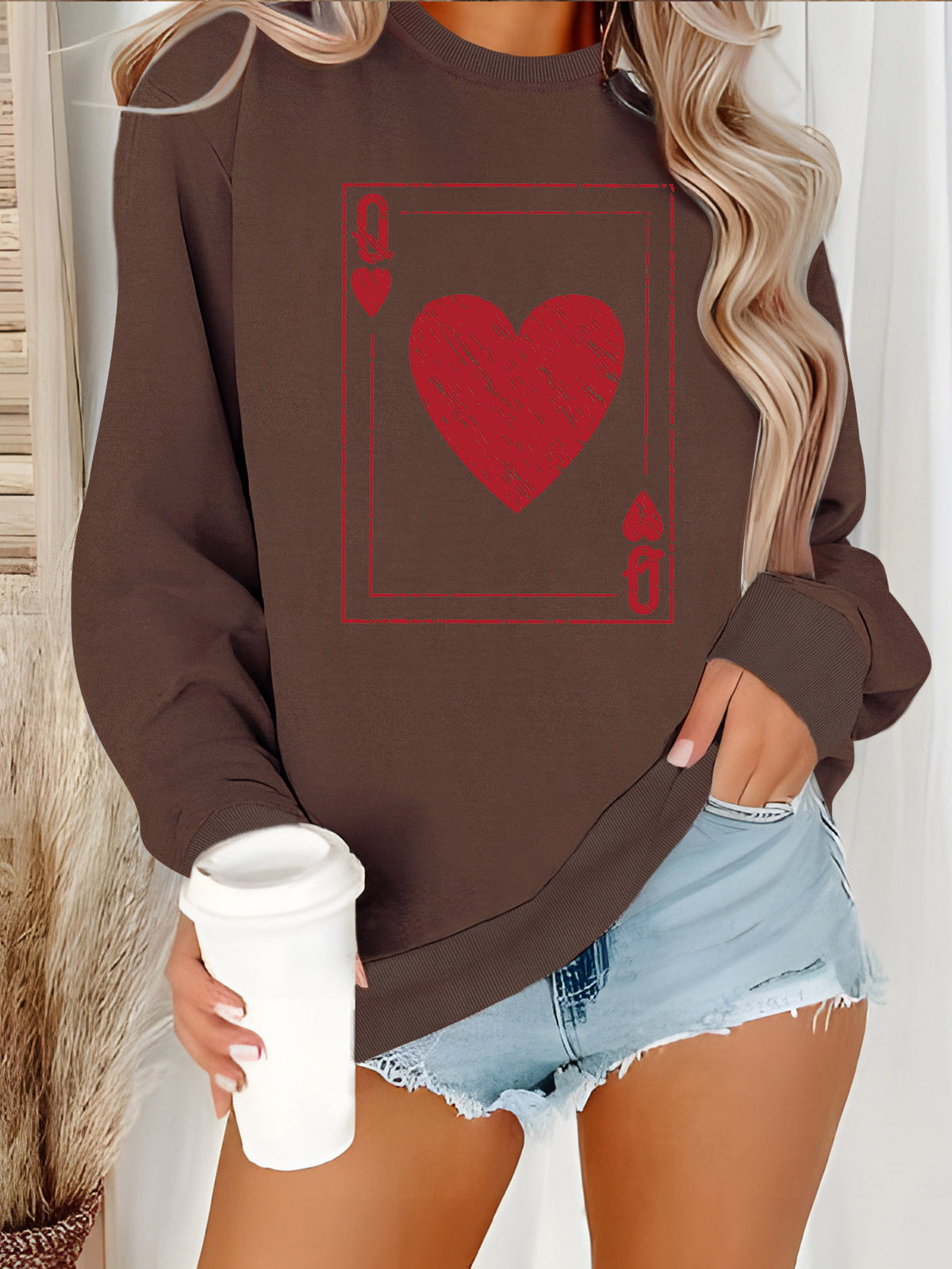 Sudadera holgada de terciopelo