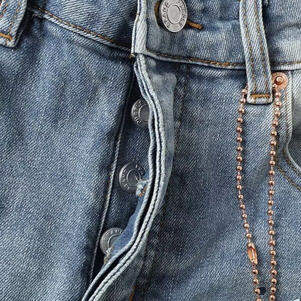Vaqueros Acampanados de Tiro Alto con Cremallera y Denim Elástico