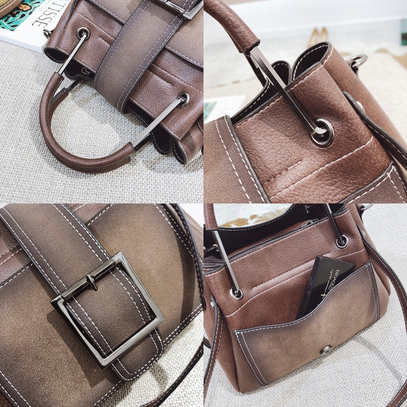 Bolso Tote Grande de Cuero — Bolso de Hombro y Bandolera para Mujer