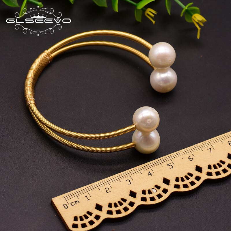 Pulsera de doble vuelta con perlas de agua dulce