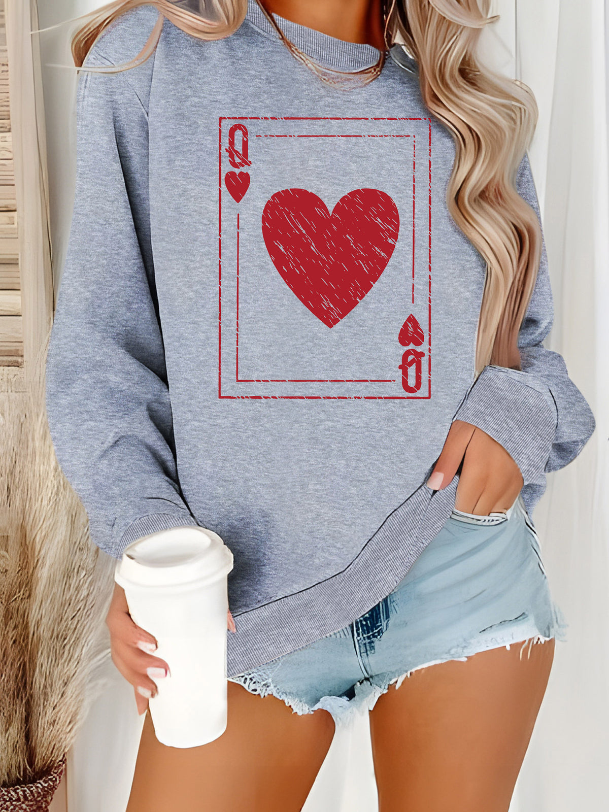 Sudadera holgada de terciopelo