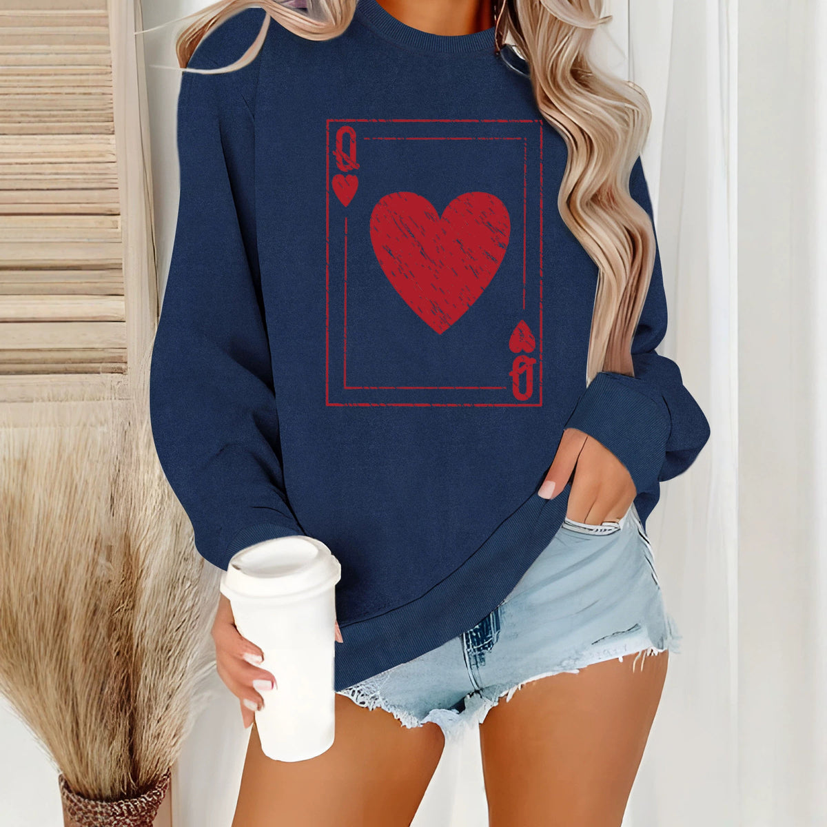 Sudadera holgada de terciopelo