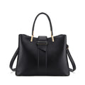 Bolso Messenger de Piel PU Color Sólido Estilo Retro Mujer