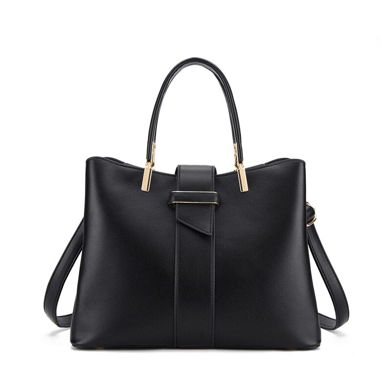 Bolso Messenger de Piel PU Color Sólido Estilo Retro Mujer
