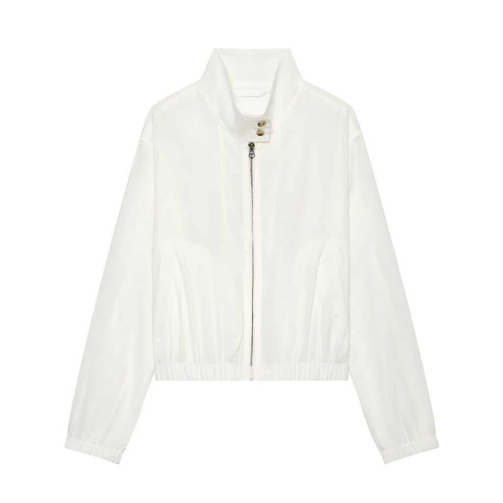 Chaqueta con Botonadura, Cuello, Bolsillos y Elástico