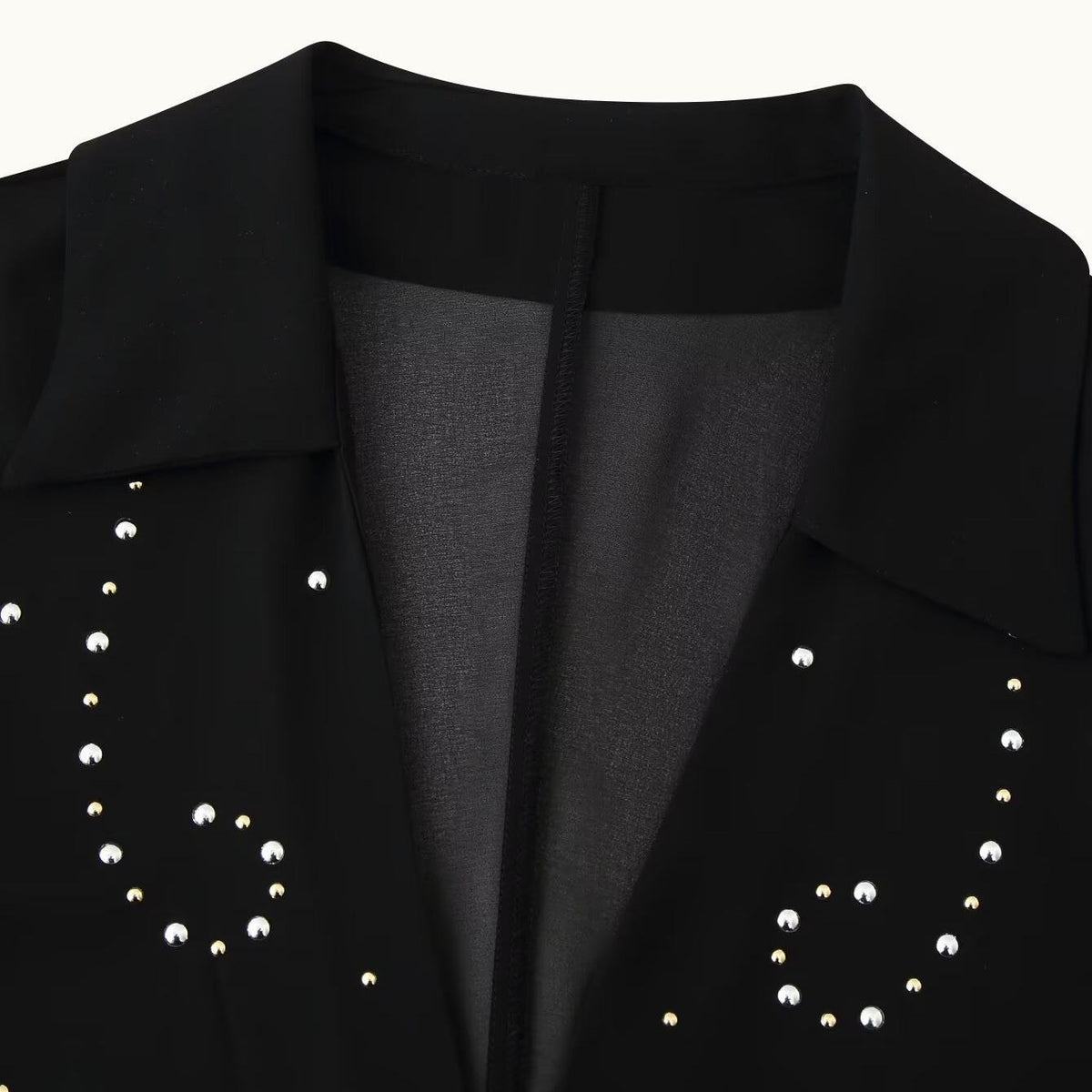 POLO collar tied long sleeved shirt